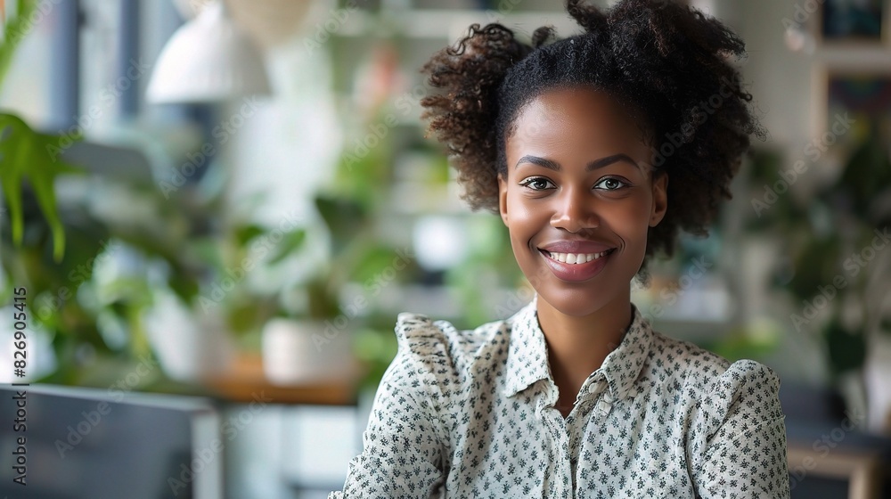 businesswoman attending online industry conferences on her computer, her smile showcasing enthusiasm for professional development businesswoman attending online industry conferences on her computer, her smile showcasing enthusiasm for professional development