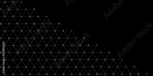 Abstract elegant background black line texture. Abstract black geometric overlapping hexagon pattern abstract futuristic background design. data concept. vector illustration.	