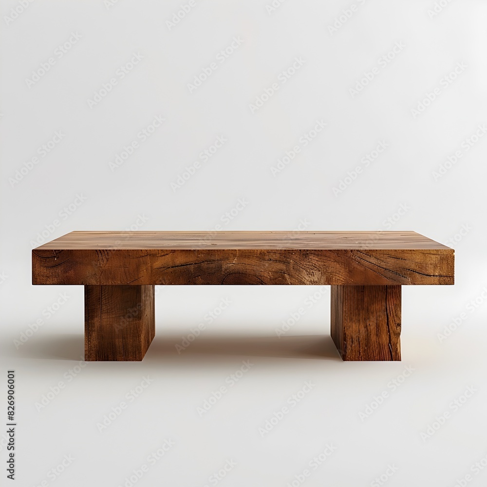 Minimalist Japanese Zen Design: A Solitary Wood Table Radiating Calm and Serenity Minimalist Japanese Zen Design: A Solitary Wood Table Radiating Calm and Serenity