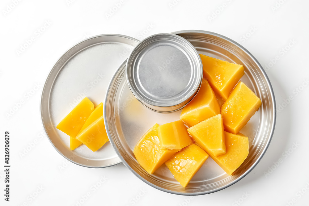 Canned Mango Slices in Metal Containers Canned Mango Slices in Metal Containers