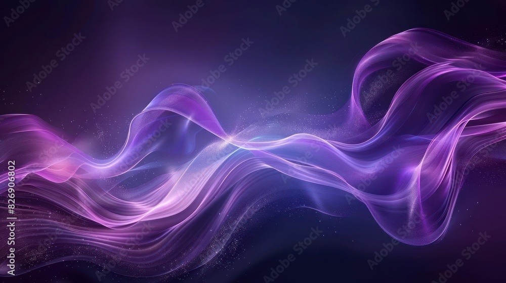 Obraz premium Vivid Purple and Pink Abstract Art with Swirling Forms