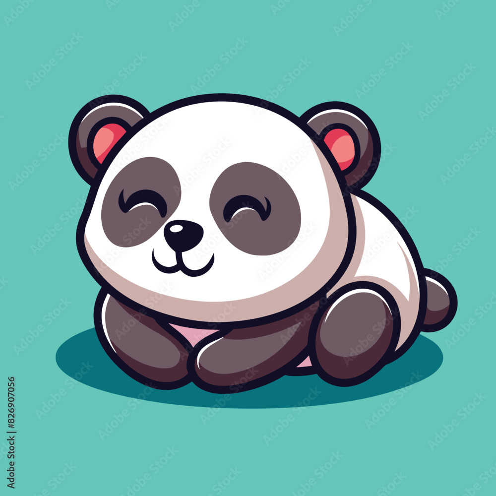 Cute panda sleeping cartoon vector icon illustration Cute panda sleeping cartoon vector icon illustration
