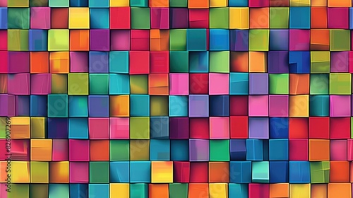 Colorful Abstract Cube Background 