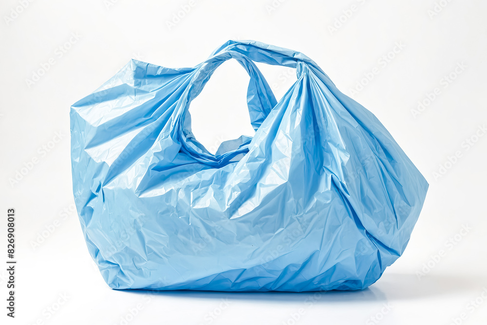 Blue Plastic Bag Isolated On White Background Blue Plastic Bag Isolated On White Background