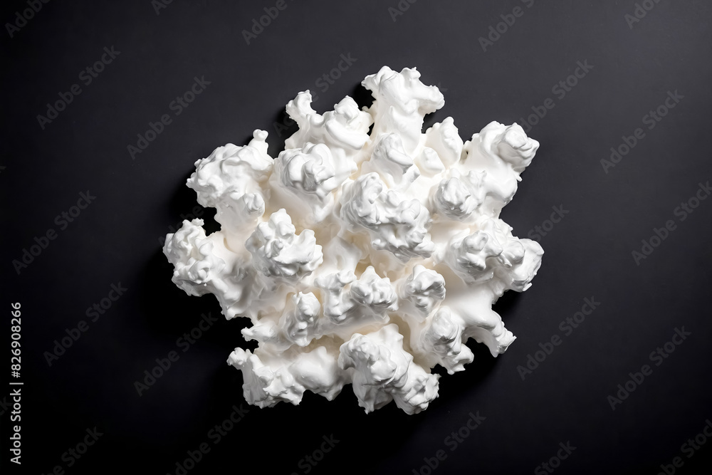 Abstract White Foam on Black Background Abstract White Foam on Black Background