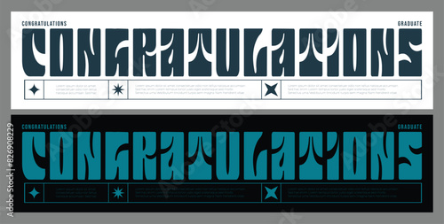 Congratulations - Typography, Lettering, Handwriting, vector for greetings