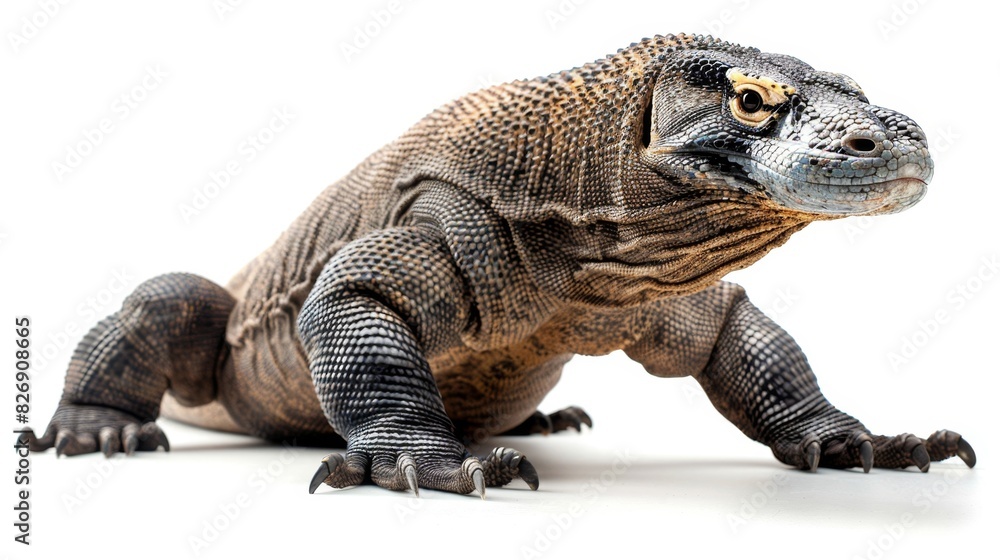 Obraz premium Majestic Komodo Dragon in Natural Habitat - Wildlife Conservation Concept