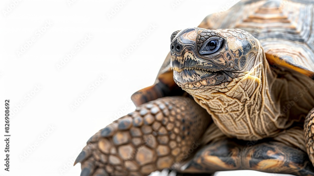 Naklejka premium Majestic Tortoise in its Natural Habitat - Wildlife Conservation Concept