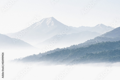 Wallpaper Mural Mountains and Clouds Torontodigital.ca