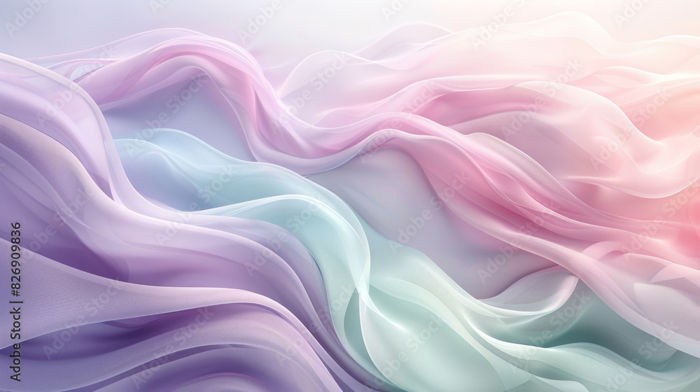 Obraz premium Pastel Pink Whisper Waves