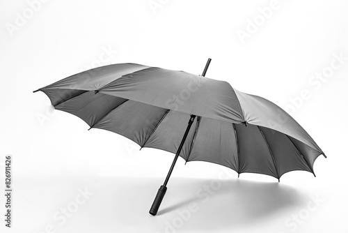 Black Umbrella on a White Background