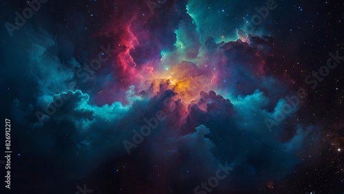 Nebula with stars in space 