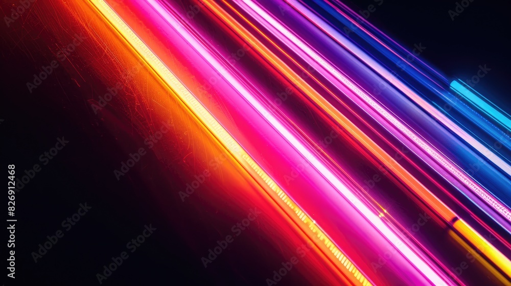 Colorful neon light buried against a black backdrop