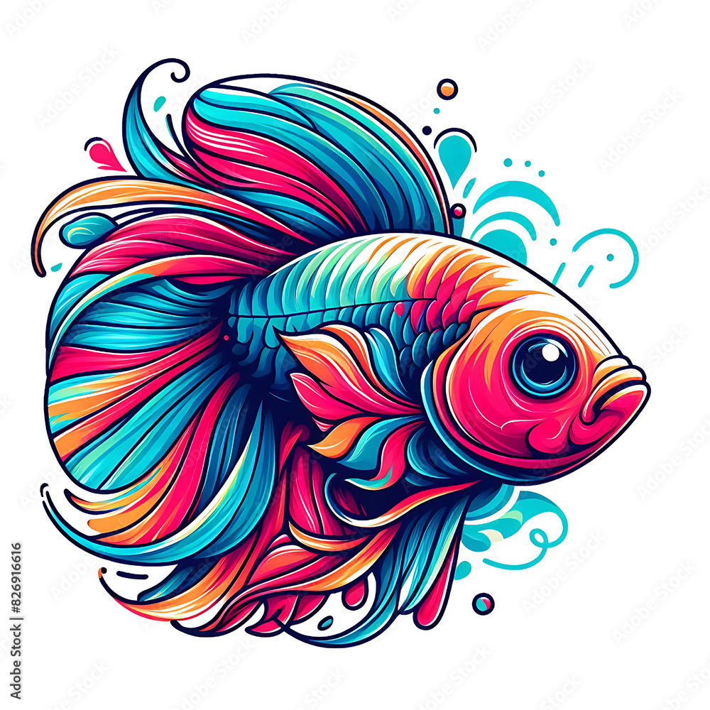 Obraz premium fish on white background