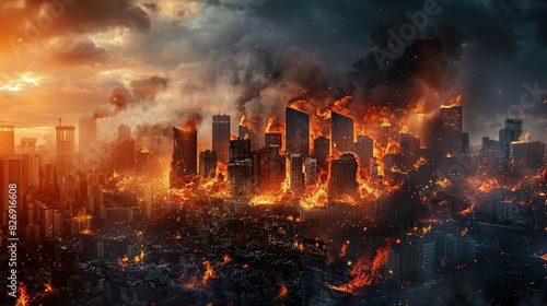 War-Ravaged City Streets, an Apocalyptic Vision