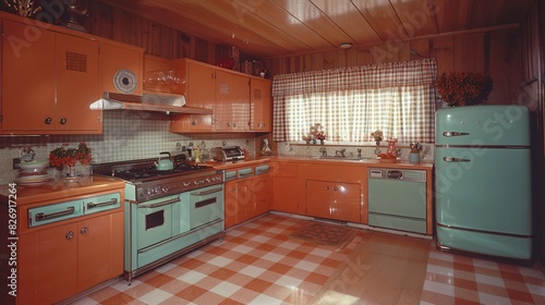retro kitchen interior