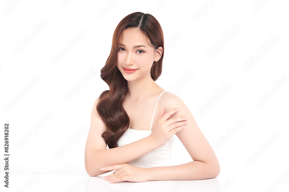 Beautiful young asian woman with clean fresh skin on white background, Face care, Facial treatment, Cosmetology, beauty and spa, Asian women portrait. Beautiful young asian woman with clean fresh skin on white background, Face care, Facial treatment, Cosmetology, beauty and spa, Asian women portrait.
