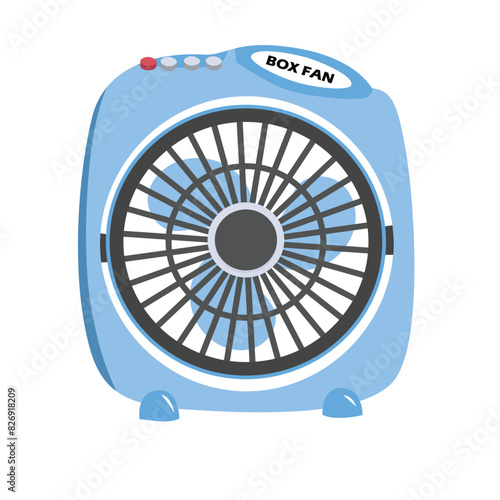 table fan vector. wind blowing equipment. flat vector in cartoon style isolated on white background.