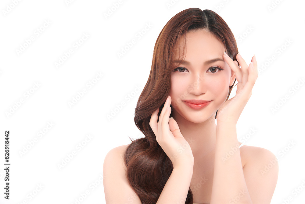 Beautiful young asian woman with clean fresh skin on white background, Face care, Facial treatment, Cosmetology, beauty and spa, Asian women portrait. Beautiful young asian woman with clean fresh skin on white background, Face care, Facial treatment, Cosmetology, beauty and spa, Asian women portrait.