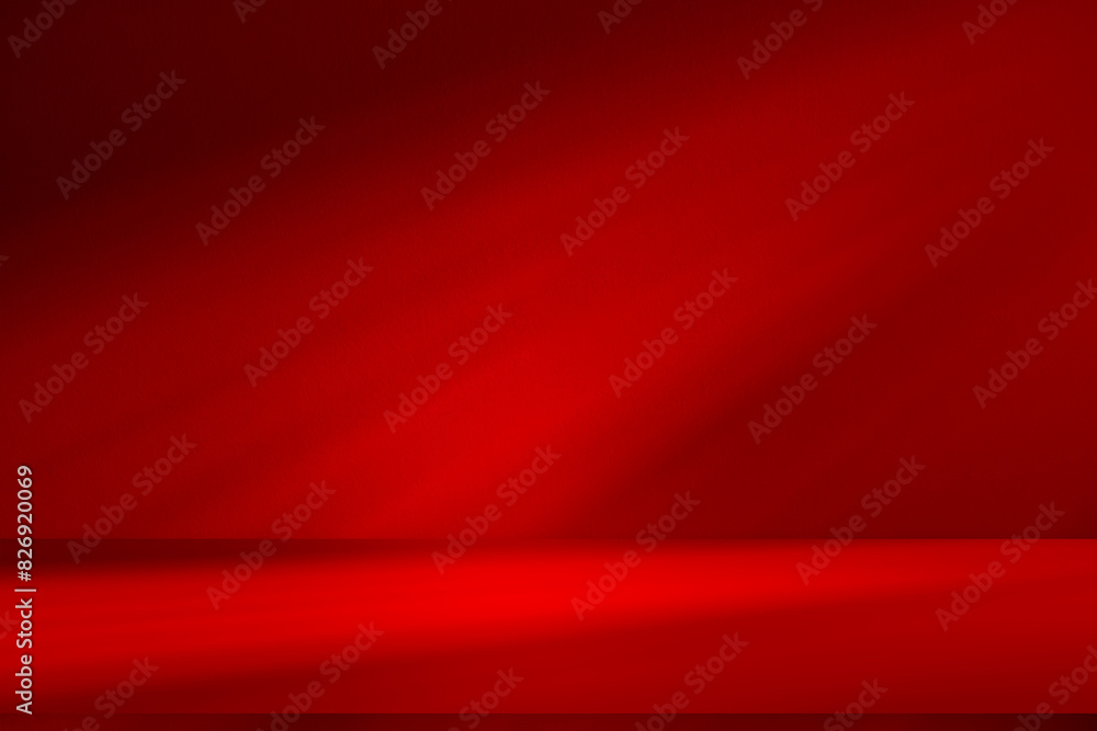 Wall interior background, studio and backdrops show products.with shadow from window color red background for text insertion and presentation interior decoration Wall interior background, studio and backdrops show products.with shadow from window color red background for text insertion and presentation interior decoration