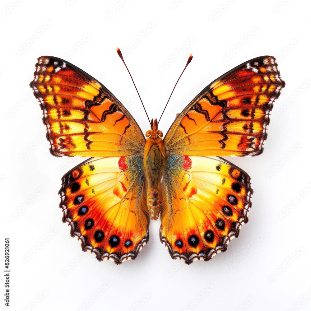 A colorful butterfly isolated on a white background A colorful butterfly isolated on a white background