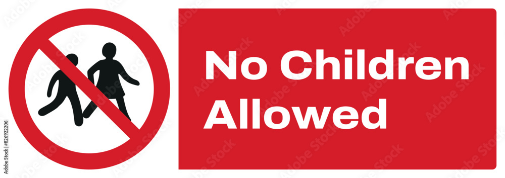 ISO prohibition safety signs_no children allowed landscape size 1/2 a4,a3,a2,a1 ISO prohibition safety signs_no children allowed landscape size 1/2 a4,a3,a2,a1