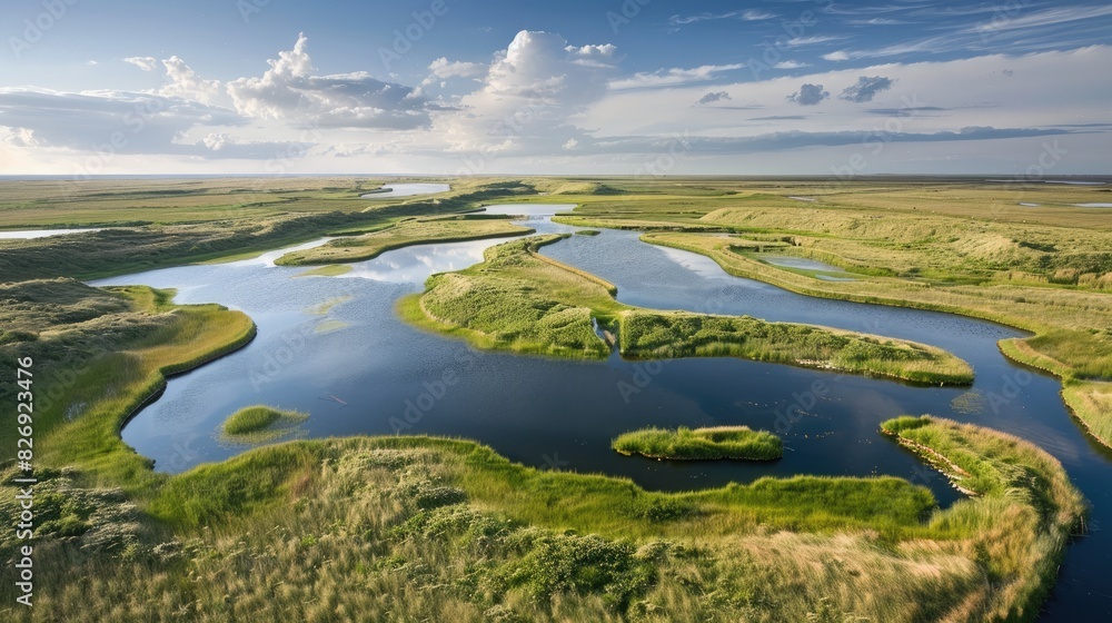 Nature Reserve De Slufter on Texel an island in the Wadden Sea Nature Reserve De Slufter on Texel an island in the Wadden Sea