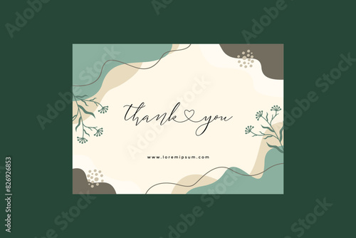 Aesthetic Abstract Thank You Card Landscape