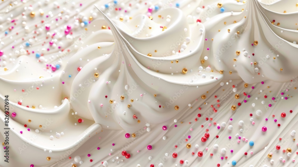 Cake frosting texture background vector with sprinkles on top Cake frosting texture background vector with sprinkles on top