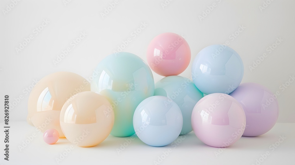 Pastel spheres abstract background Pastel spheres abstract background