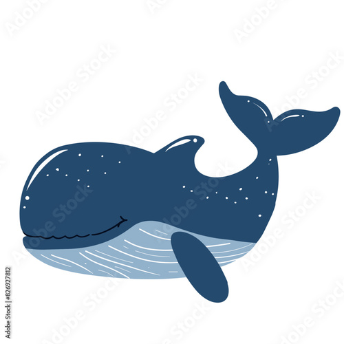 A cute blue whale character