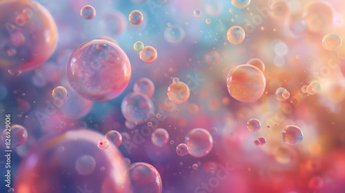 Pastel spheres abstract background