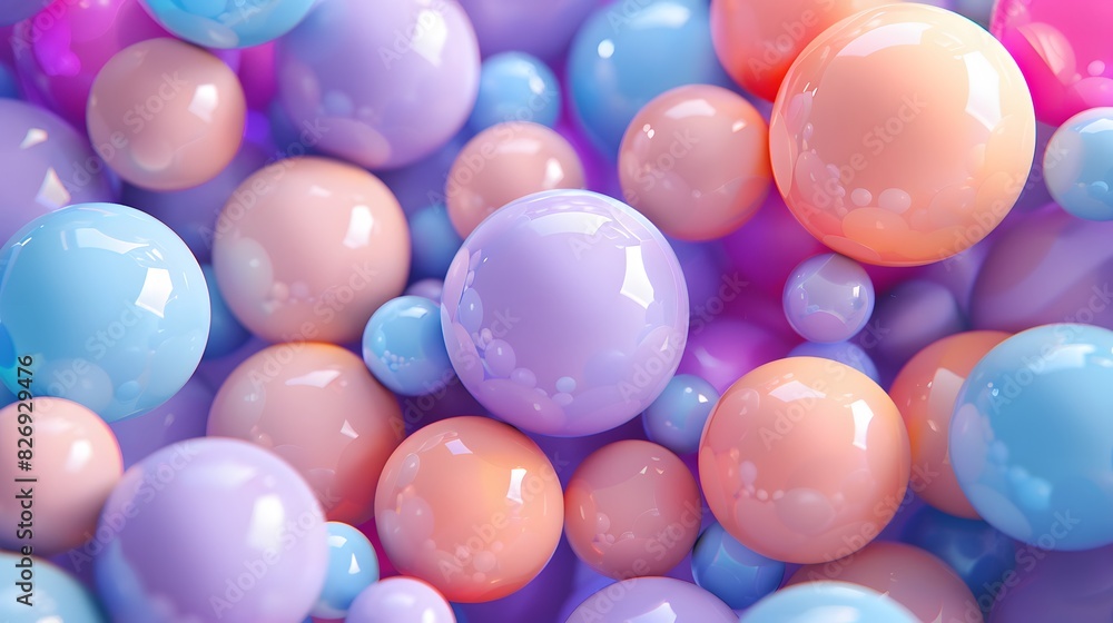 Pastel spheres abstract background Pastel spheres abstract background