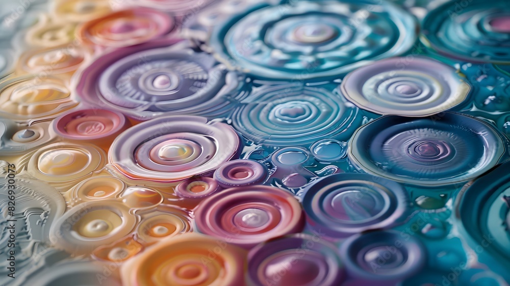 Pastel spheres abstract background