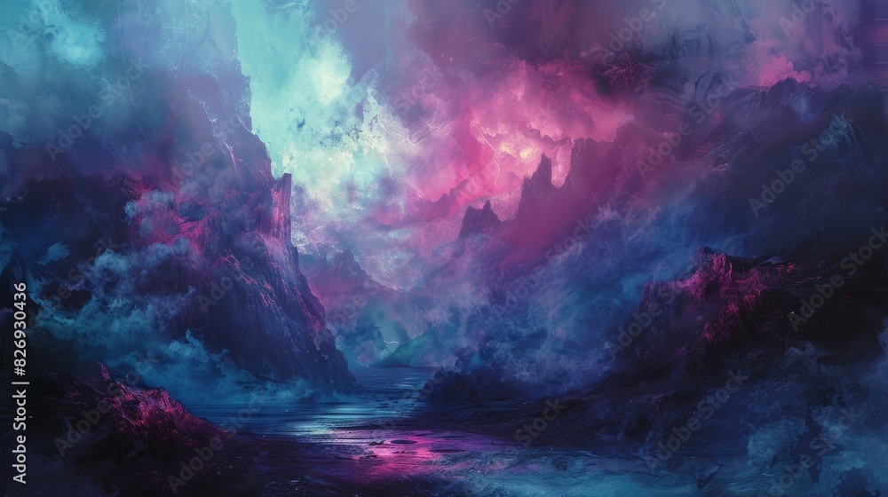 Fototapeta premium Ethereal painting background