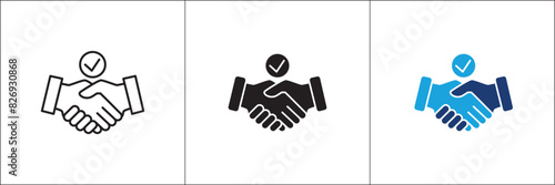 Cooperation icon. Agreement icons. Teamwork icon. Collaboration symbol. Co-worker logo. Hand team work logo. Vector stock isolated in white for illustration and graphic design resource.