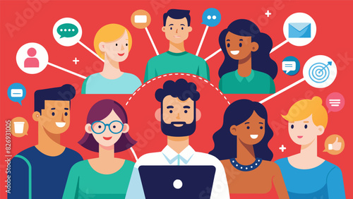 Surrounded by likeminded individuals many vloggers found themselves making unexpected connections and forming new collaborations.. Vector illustration