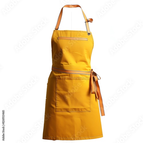 Photo of Aprons, isolated white background, without shadow, single object, detailed, PNG dicut style, model object photo