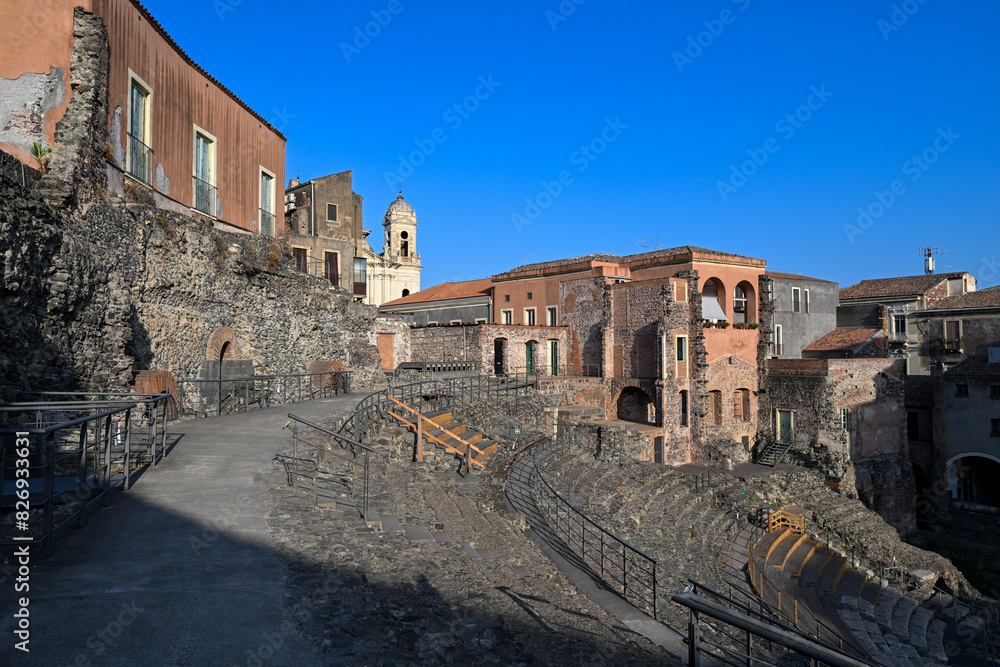 Fototapeta premium Ancient Roman theater - Catania