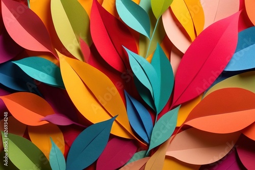 Abstract colorful paper cut overlapping paper texture background wallpaper backdrop