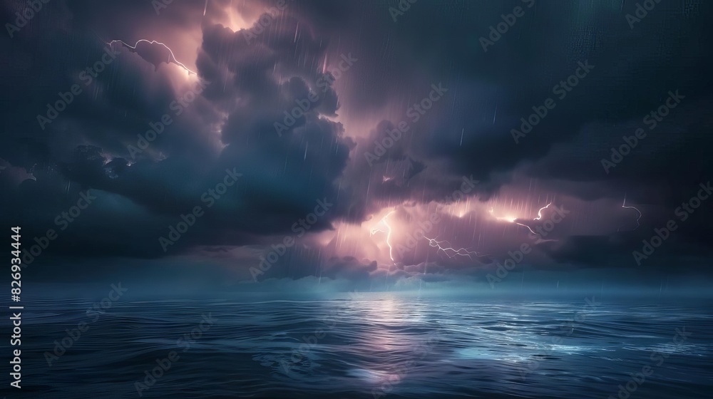 dramatic lightning storm over the ocean intense forks of lightning illuminating dark clouds and sea thunderous seascape abstract photo dramatic lightning storm over the ocean intense forks of lightning illuminating dark clouds and sea thunderous seascape abstract photo