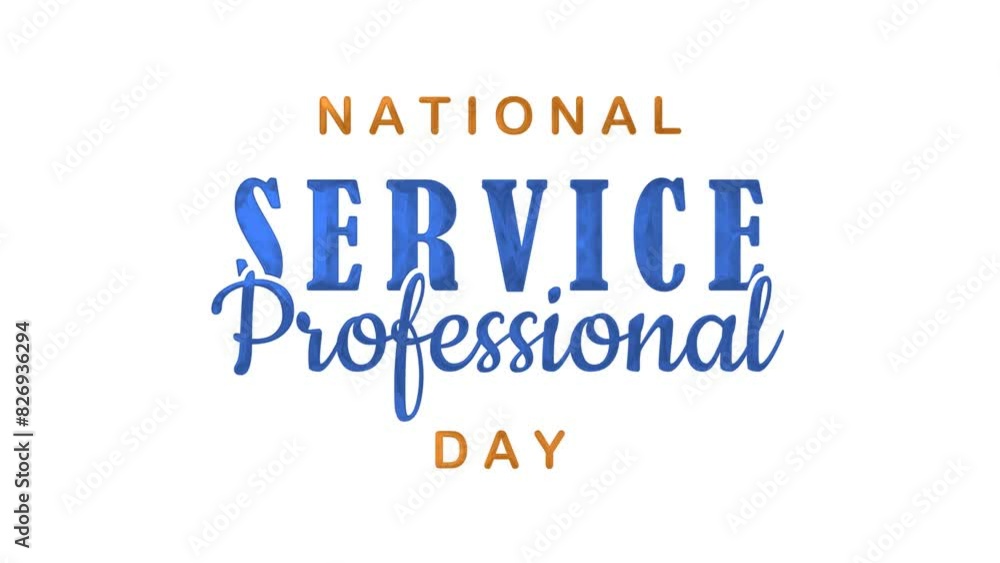 National Service Professional Day Text Animation. Great for National Service Professional Day Celebrations, for banner, social media feed wallpaper stories. National Service Professional Day Text Animation. Great for National Service Professional Day Celebrations, for banner, social media feed wallpaper stories.