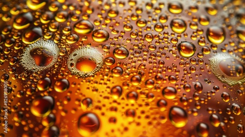 Close-Up of Beer in a Glass Showcasing Bubbles