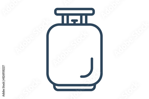Gas icon. gas cylinders. icon related to utilities. line icon style. utilities elements vector illustration