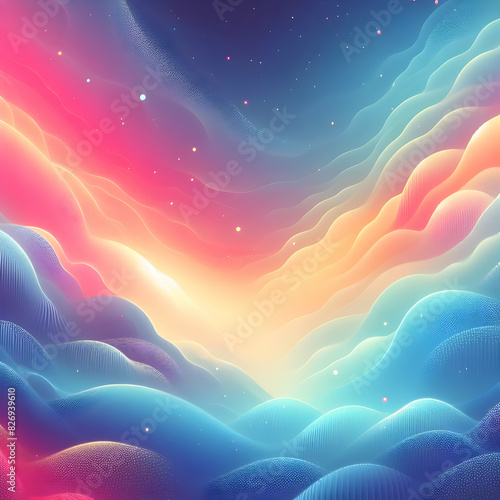 Colorful Digital Grain: Soft Noise Gradient Background