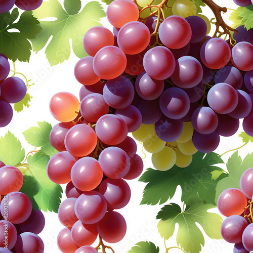 Ripe juicy grapes. Vine.