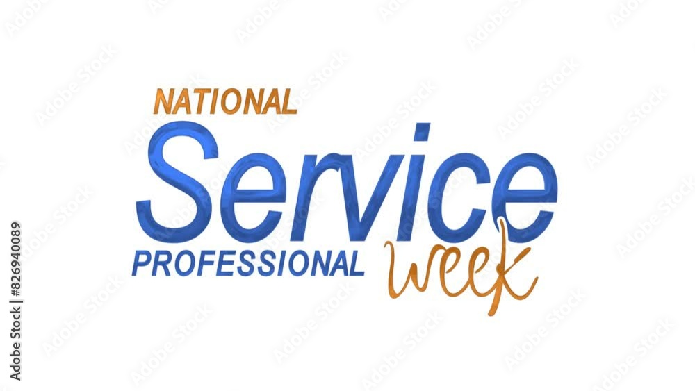 National Service Professional Week Text Animation. Great for National Service Professional Week Celebrations, for banner, social media feed wallpaper stories. National Service Professional Week Text Animation. Great for National Service Professional Week Celebrations, for banner, social media feed wallpaper stories.