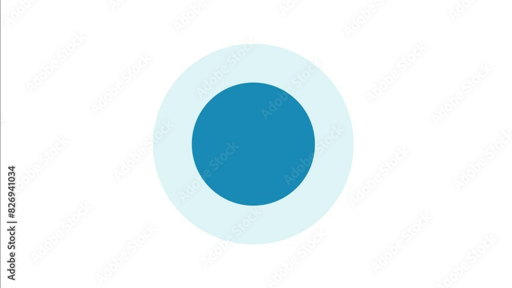 A blue circle gently pulsing in motion graphics. The circular object expands outward from the center in a ripple-like motion, creating a wave like vibration effect. 4K Motion Graphics. A blue circle gently pulsing in motion graphics. The circular object expands outward from the center in a ripple-like motion, creating a wave like vibration effect. 4K Motion Graphics.