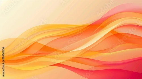 abstract background vector presentation design in the style of light yellow and orange gradient, soft waves, soft color transitions, light red background