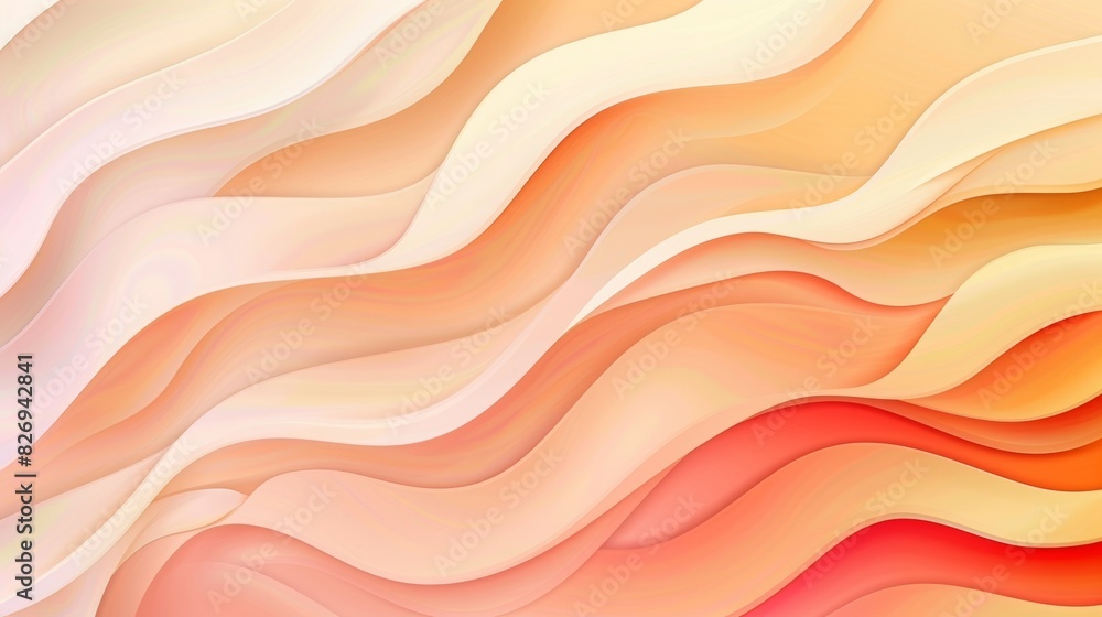 Obraz premium abstract background vector presentation design in the style of light yellow and orange gradient, soft waves, soft color transitions, light red background